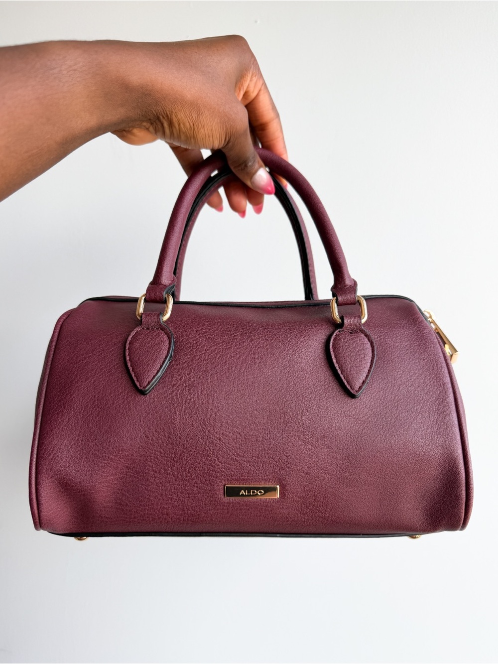 ALDO Soleilax Women's Top Handke Burgundy Leather Bag